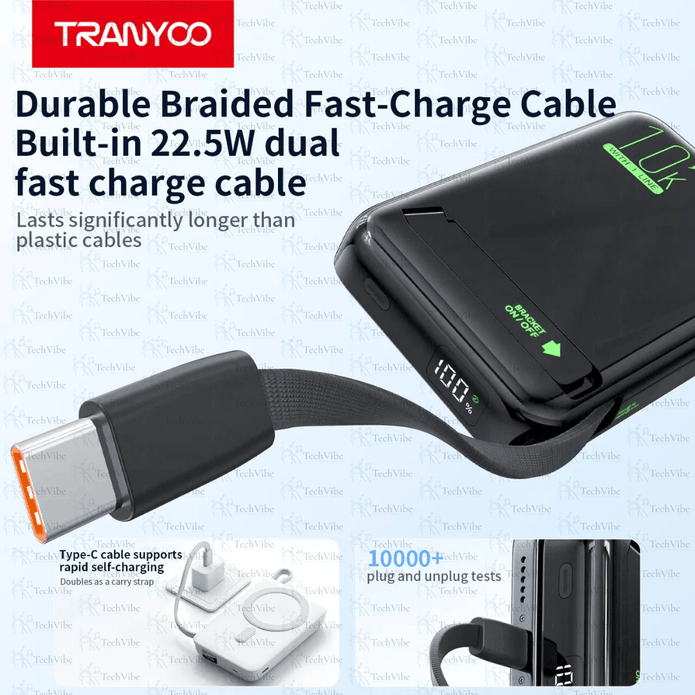 Tranyoo 10000Mah Wireless Powerbank - TechVibe