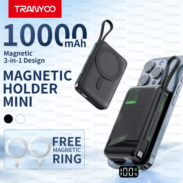 Tranyoo 10000Mah Wireless Powerbank - TechVibe
