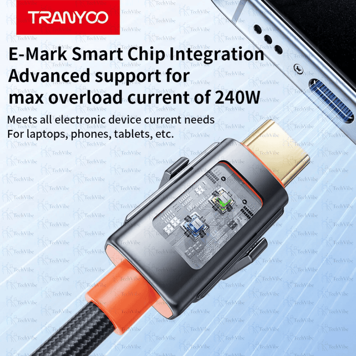 Tranyoo 4 - In - 1 Braided Fast Charging Data Cable - TechVibe