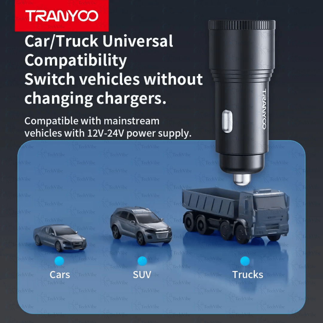 Tranyoo Qc5.0+Pd Metal Car Charger - TechVibe