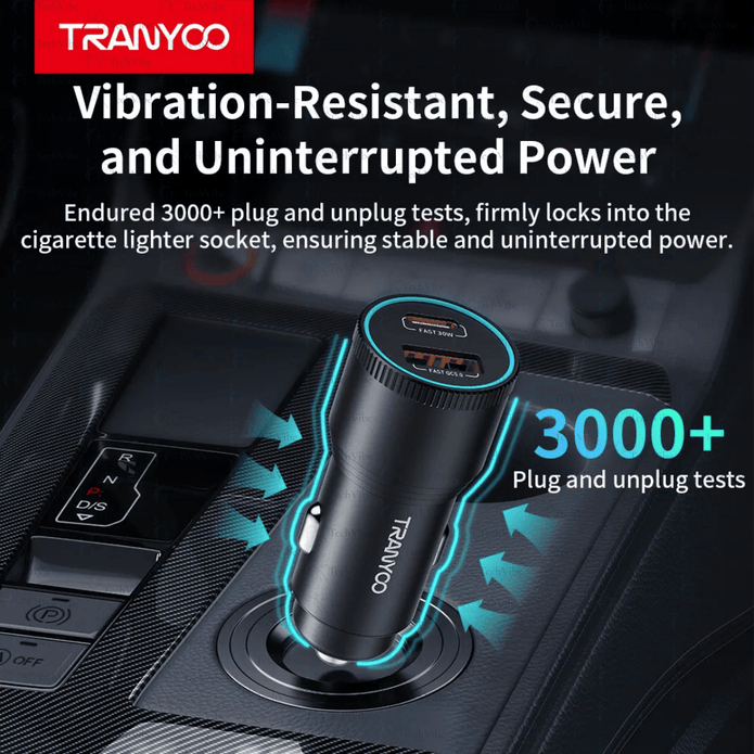 Tranyoo Qc5.0+Pd Metal Car Charger - TechVibe