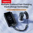 Tranyoo Telescopic 2Usb Metal Car Charger 30W - TechVibe