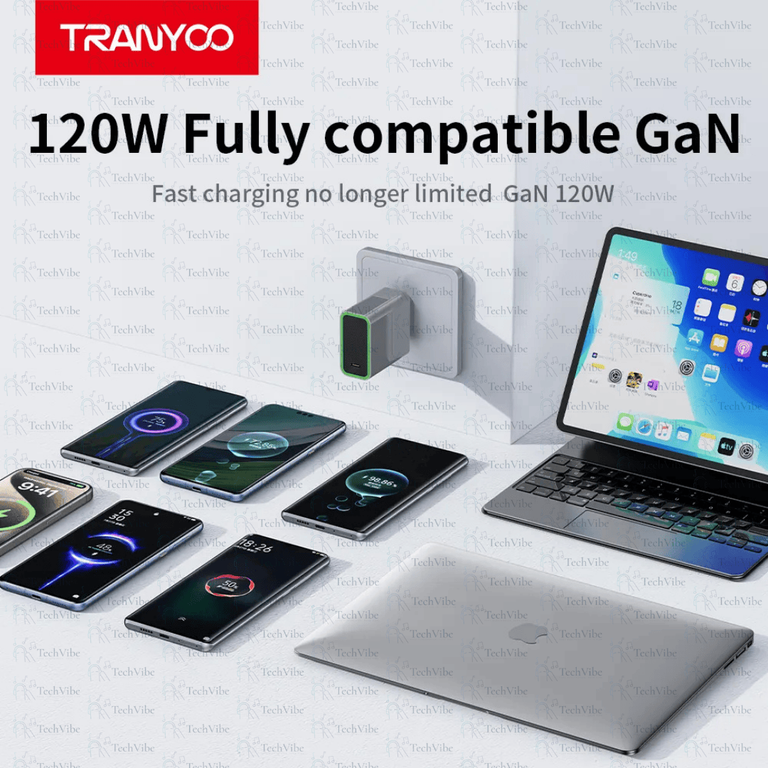 Tranyoo Type - C Fast Charger 120W - TechVibe