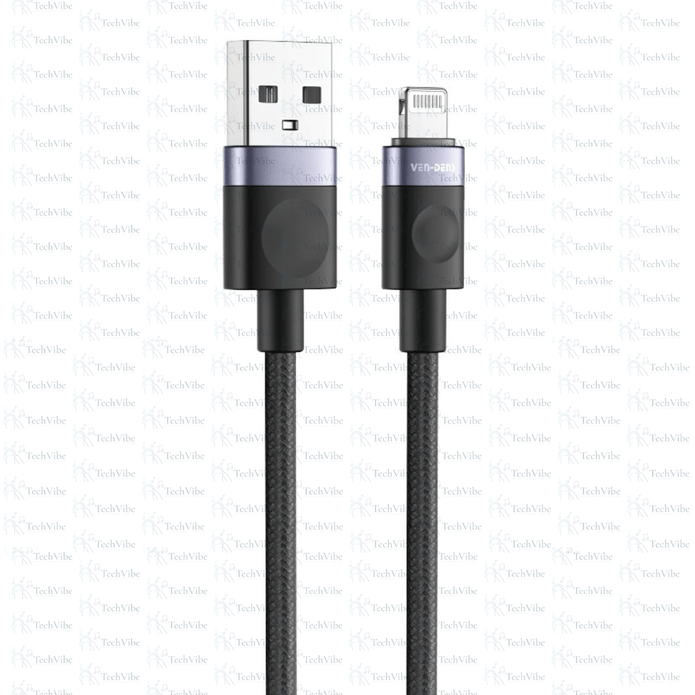 Ven - Dens 2.4A 5V Usb A To Lightning Charging Cable - TechVibe