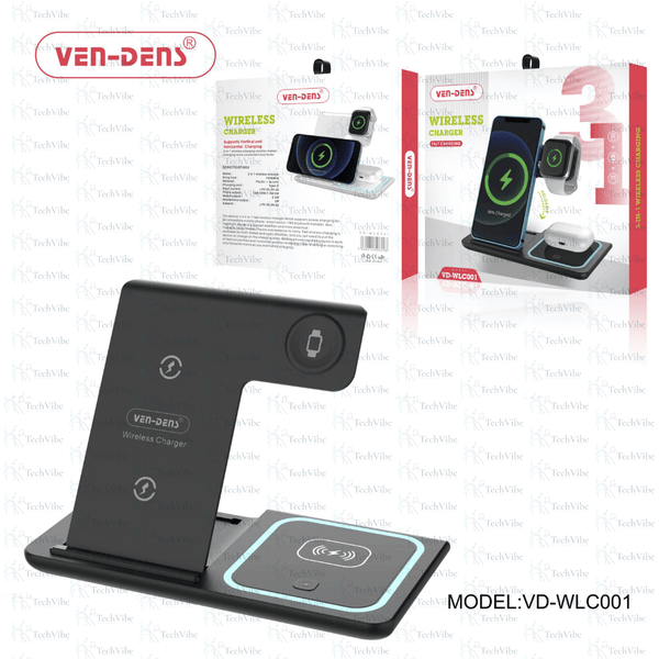 Ven - Dens 3 In 1 Wireless Charger - TechVibe