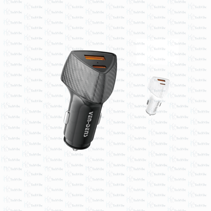 Ven - Dens 38W Dual Port Powerful Car Charger - TechVibe
