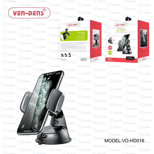 Ven - Dens Car Phone Holder 360 Rotation Silica Gel Holder - TechVibe