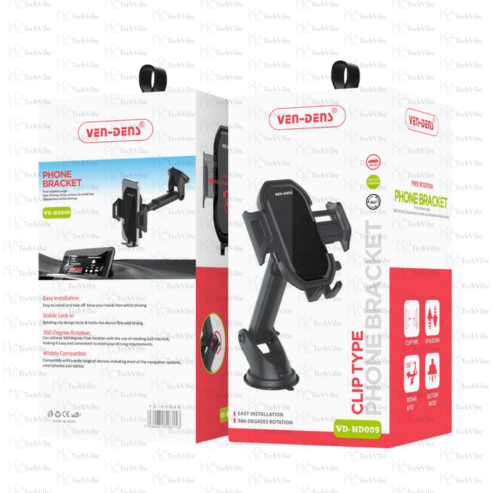 Ven - Dens Car Phone Holder Clip Type - TechVibe