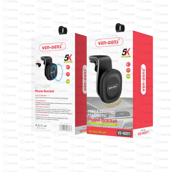 Ven - Dens Magnetic Car Phone Holder Clip Type - TechVibe