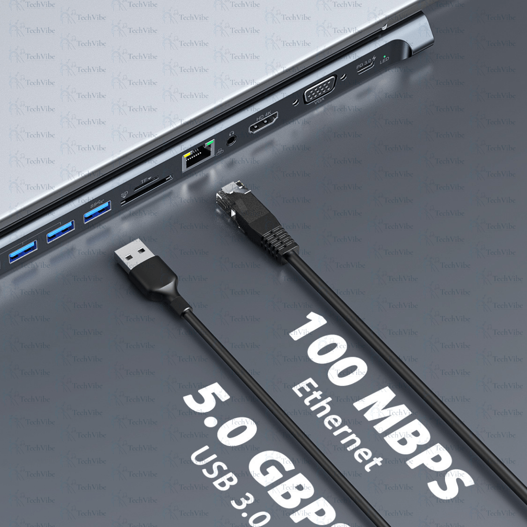 Ven - Dens Notebook Dock 13 In 1 Hub - TechVibe