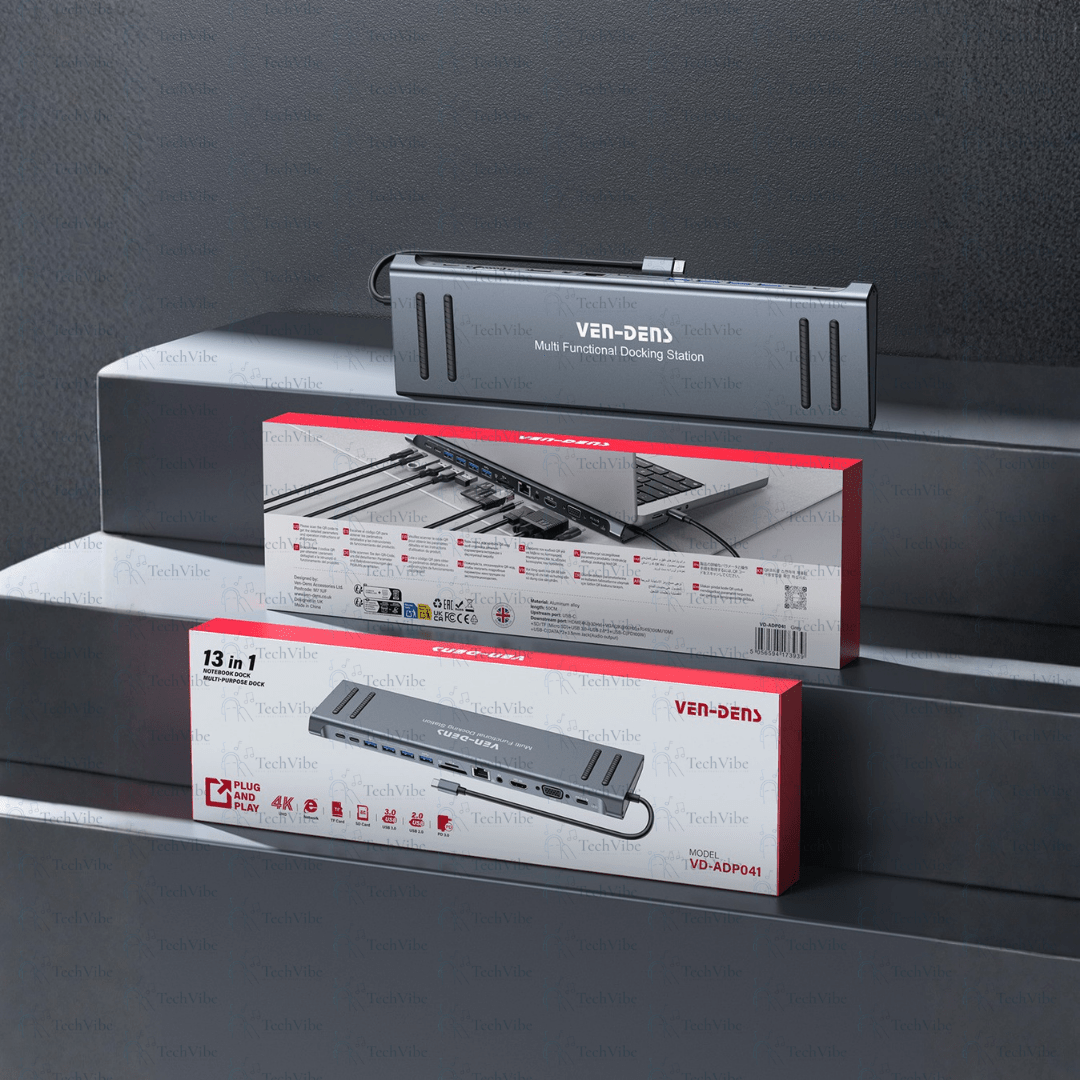Ven - Dens Notebook Dock 13 In 1 Hub - TechVibe