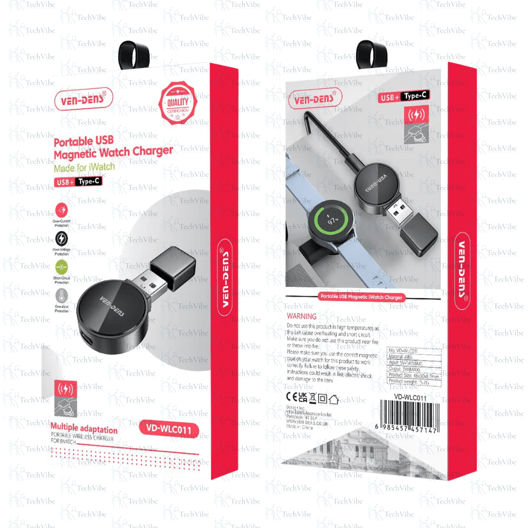 Ven - Dens Portable Usb Magnetic Watch Charger - TechVibe
