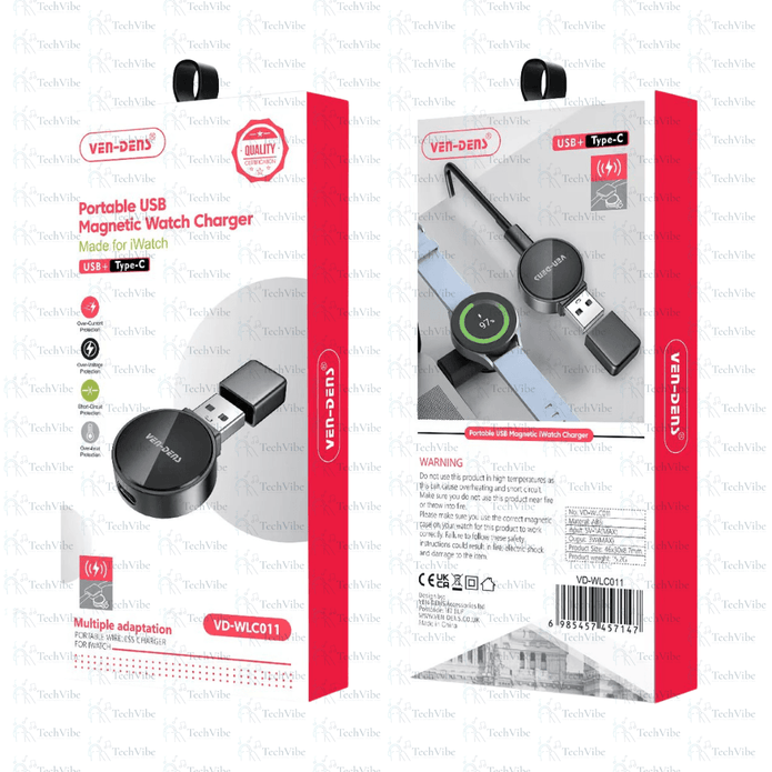 Ven - Dens Portable Usb Magnetic Watch Charger - TechVibe