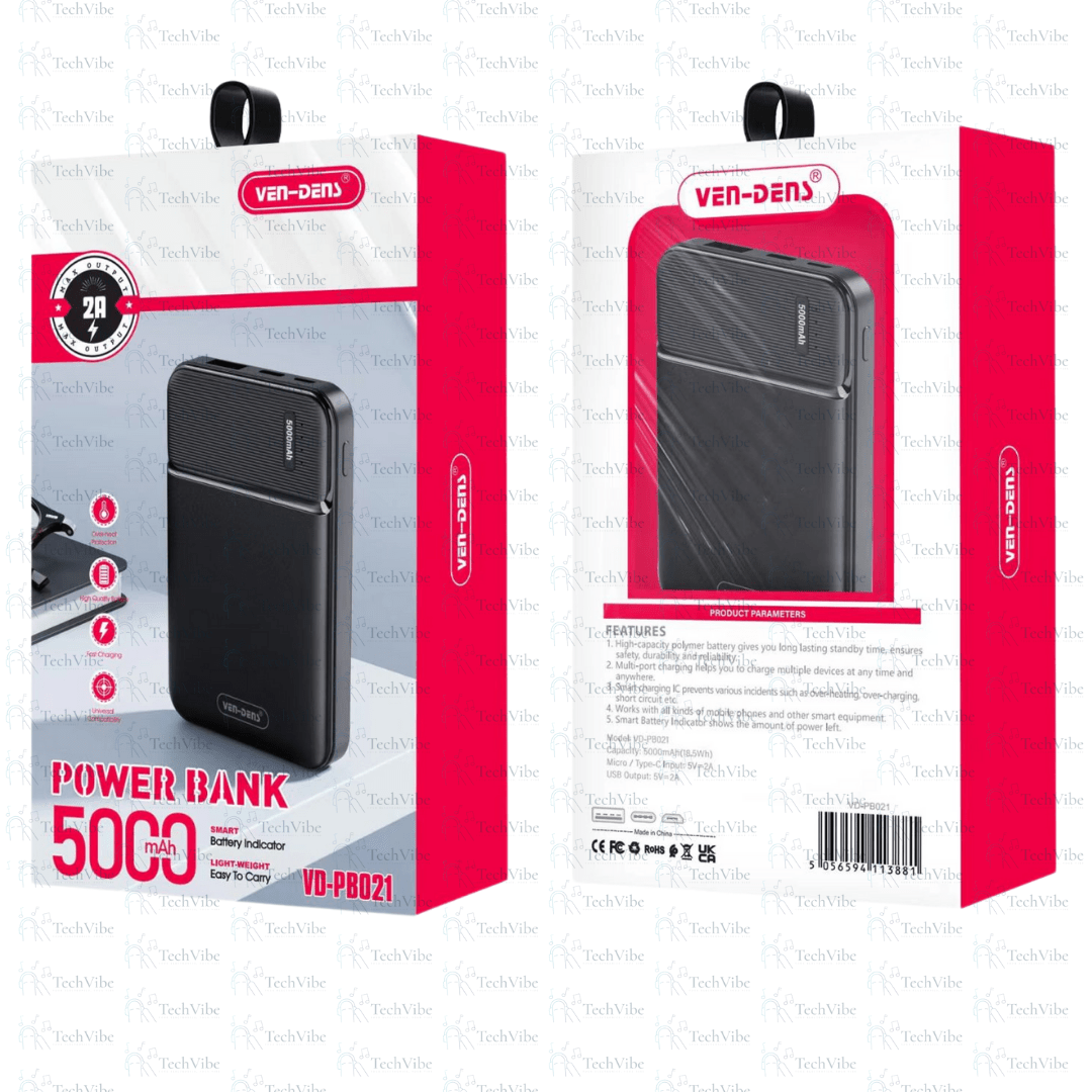 Ven - Dens Power Bank 5000Mah - TechVibe