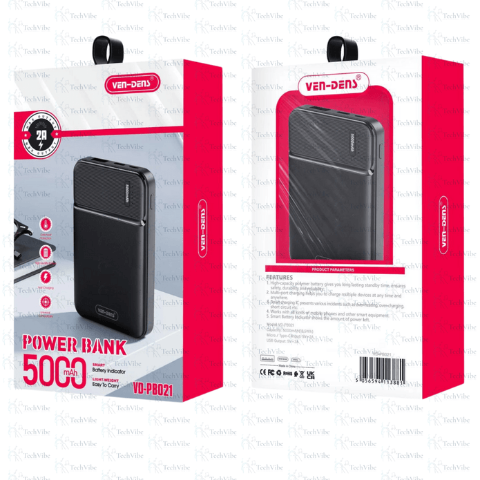 Ven - Dens Power Bank 5000Mah - TechVibe