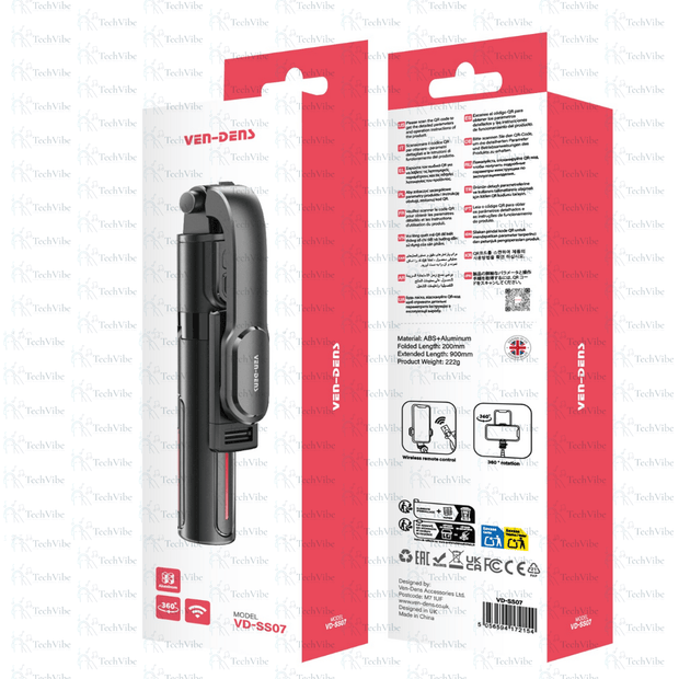 Ven - Dens Selfie Stick Anti - Shake Tripod - TechVibe