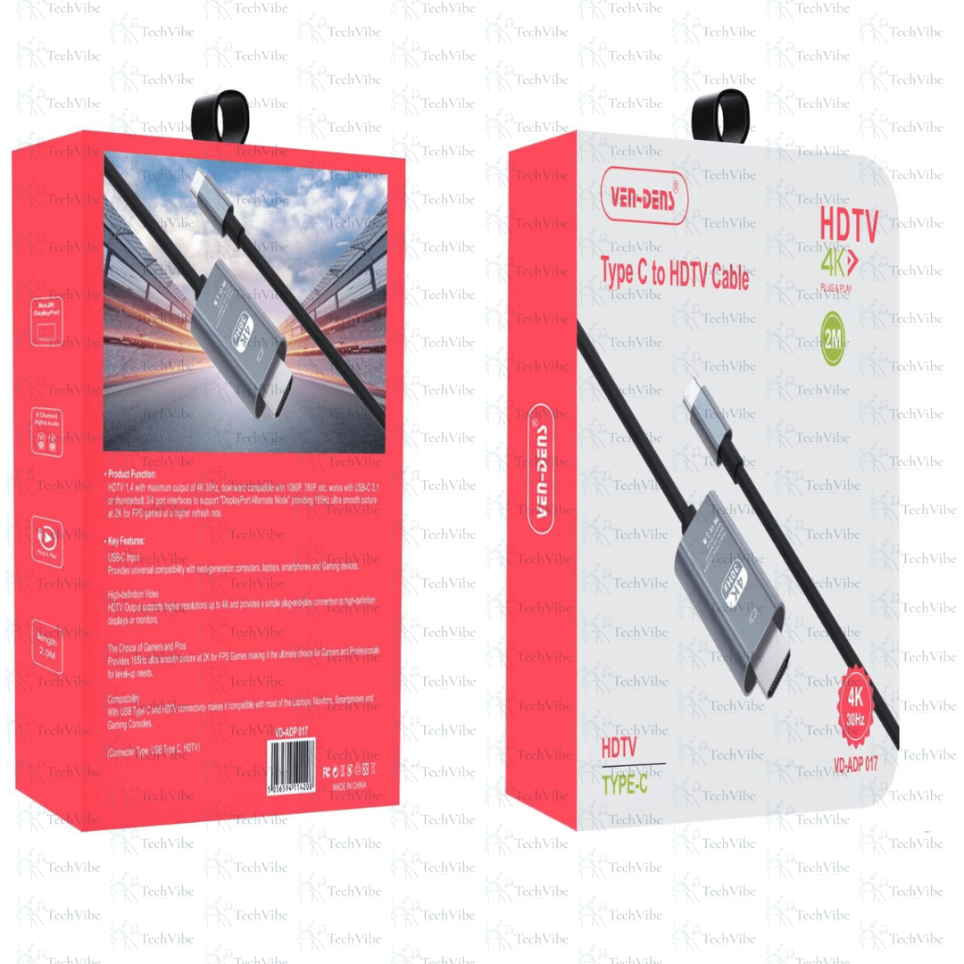 Ven - Dens Type C To Hdtv Cable (2M) - TechVibe