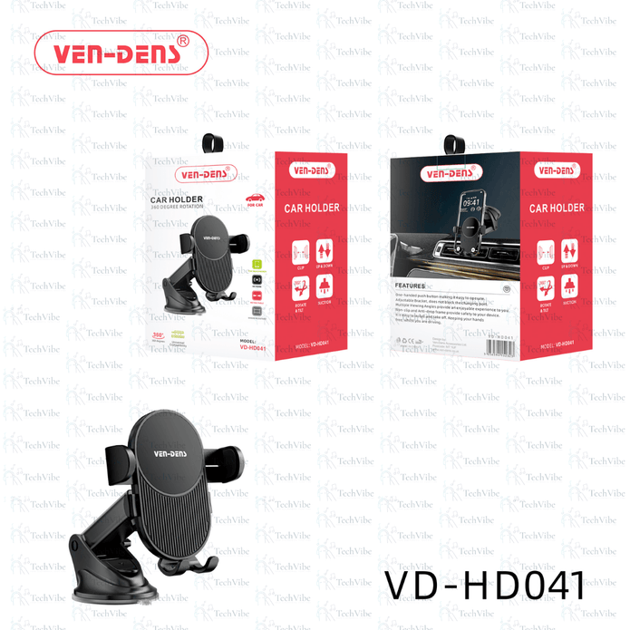 Ven - Dens Universal Compatibility 360 Rotation Car Holder - TechVibe