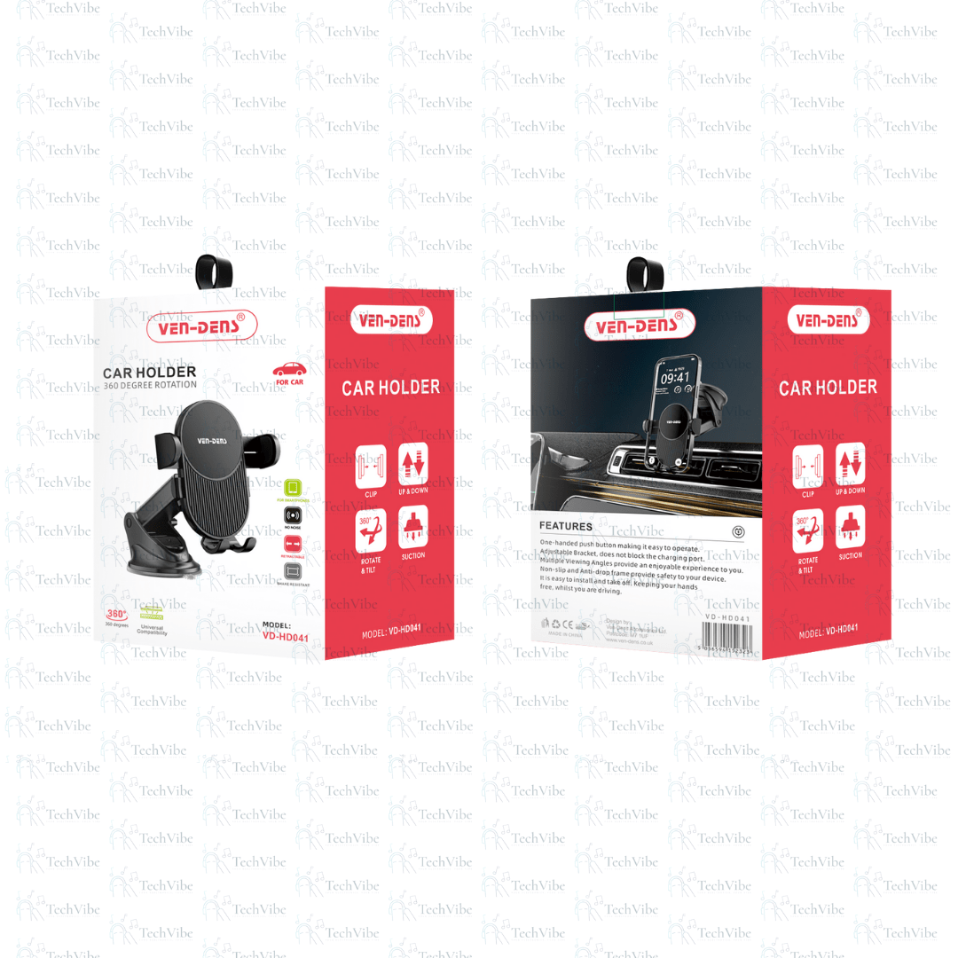 Ven - Dens Universal Compatibility 360 Rotation Car Holder - TechVibe