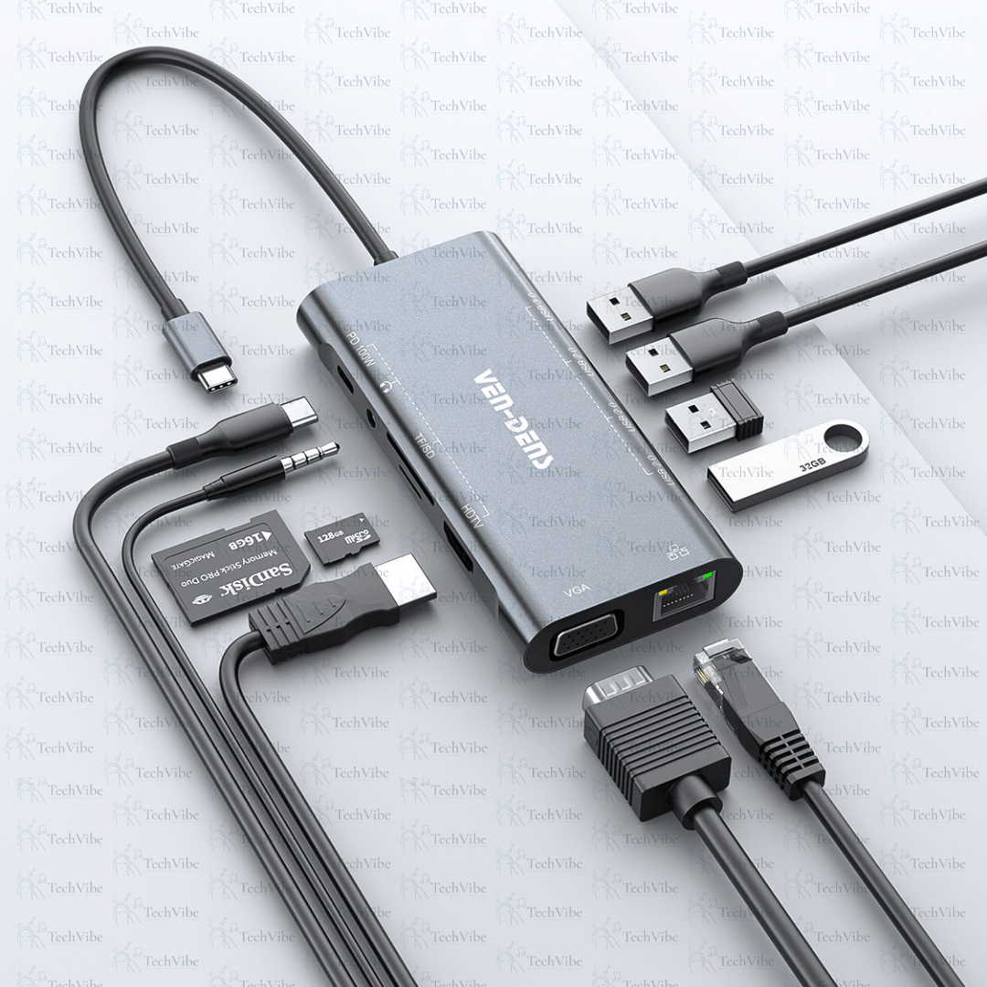 Ven - Dens Usb - C Multi - Function Docking Station - TechVibe