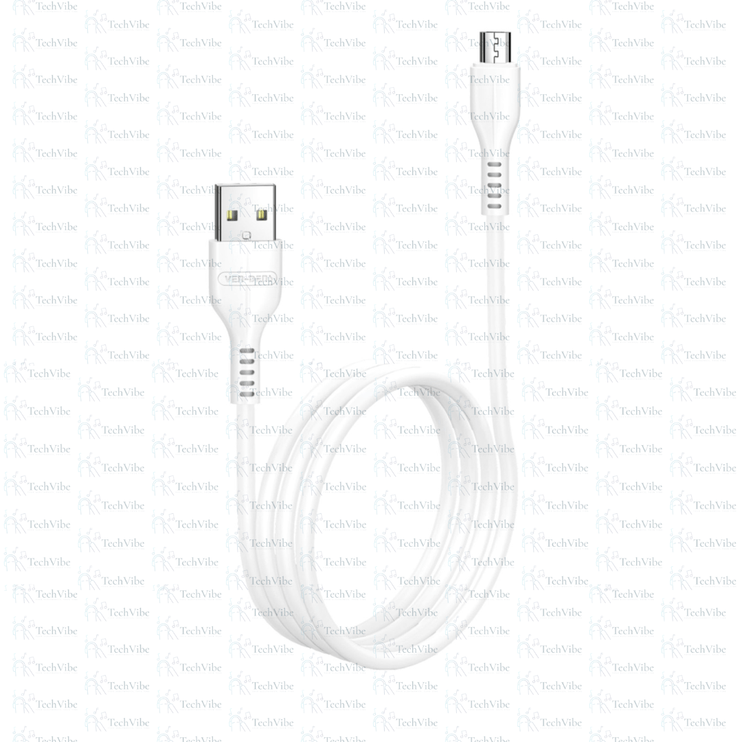 Ven - Dens Usb To Micro Charging Cable 2.4A White (3 Metre) - TechVibe