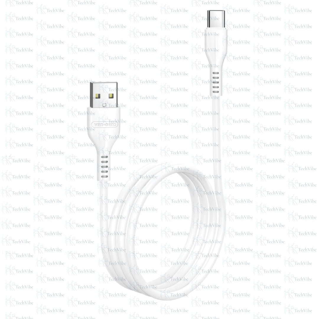 Ven - Dens Usb To Type C Charging Cable 2.4A White (3 Metre) - TechVibe