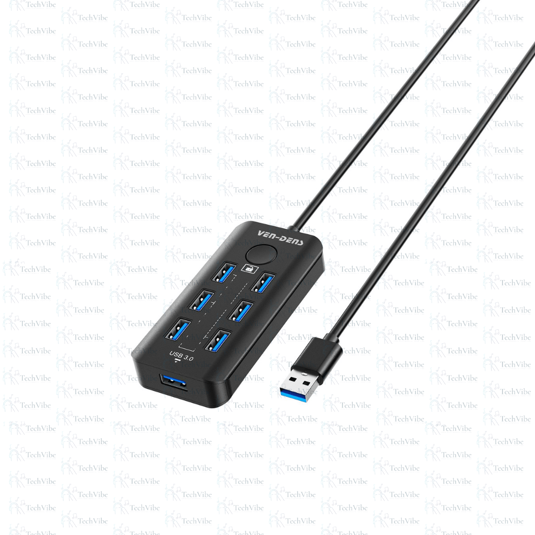 Ven - Dens Usd 3.2 Gen 1 7 - Port 5G Hub - TechVibe