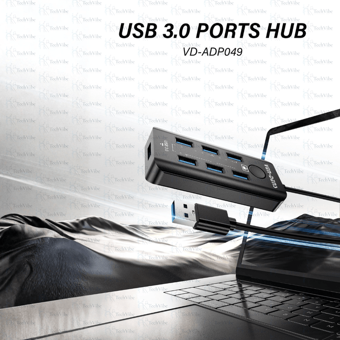 Ven - Dens Usd 3.2 Gen 1 7 - Port 5G Hub - TechVibe