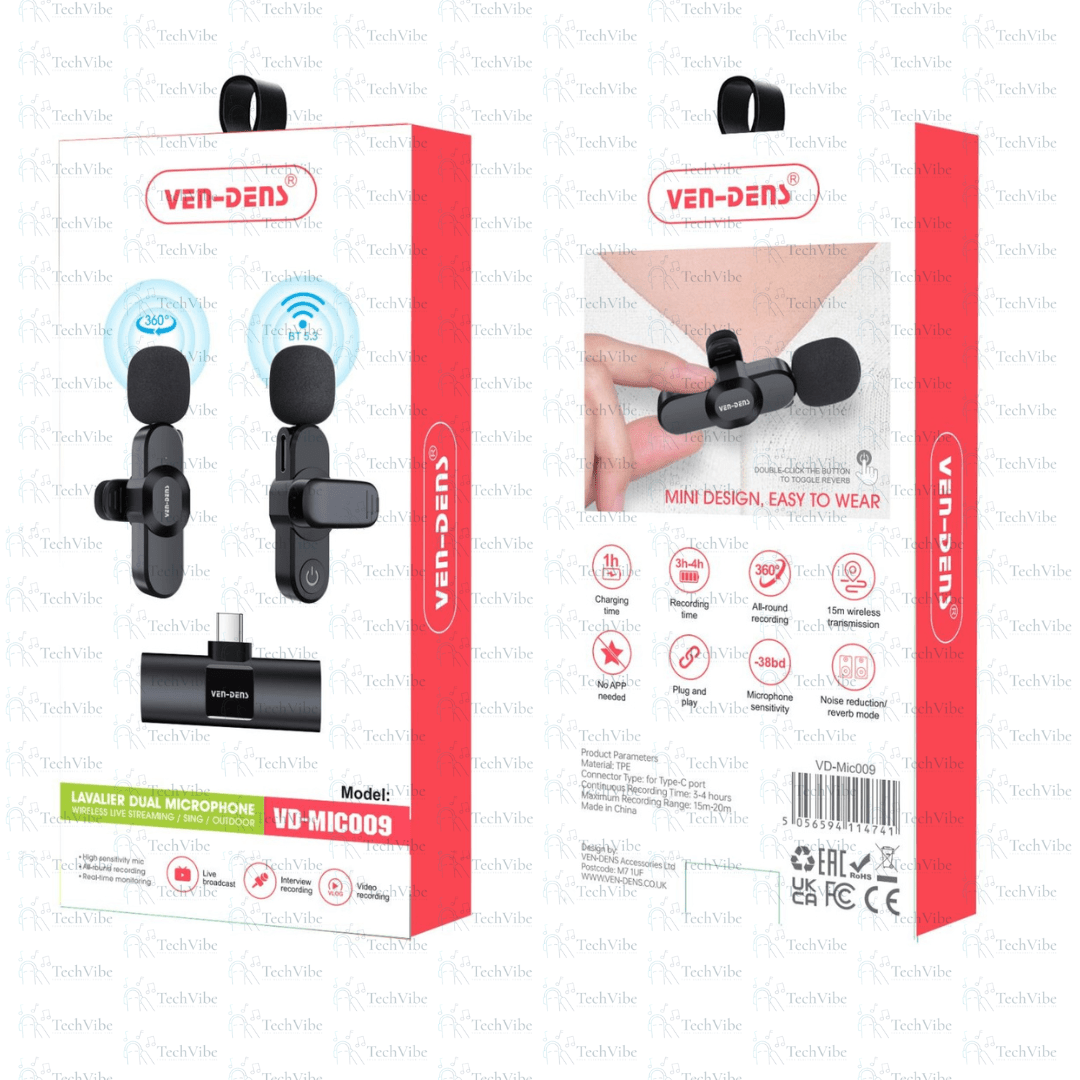 Ven - Dens Wireless Dual Microphone Type C Plug - TechVibe