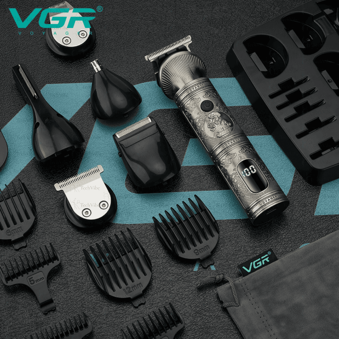 VGR Men'S Grooming Kit, Gold - TechVibe