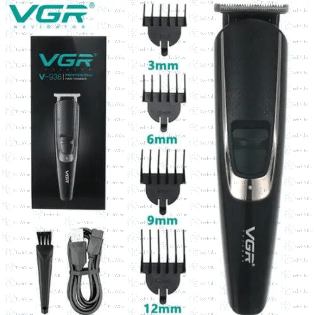 VGR Professional Hair Trimmer | Usb Rechargeable Precision Clipper For Men & Women - TechVibe