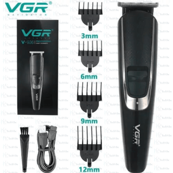 VGR Professional Hair Trimmer | Usb Rechargeable Precision Clipper For Men & Women - TechVibe