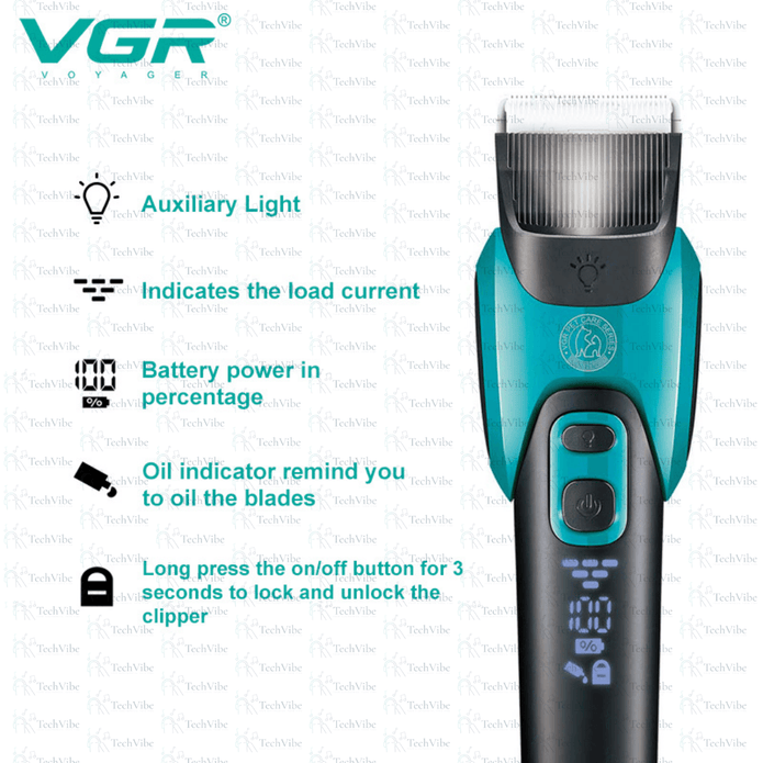 VGR Professional Pet Clipper For Dogs, Cats & All Animals - TechVibe