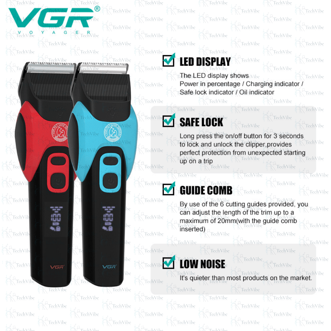 VGR Professional Pet Clipper For Dogs, Cats & All Animals - TechVibe