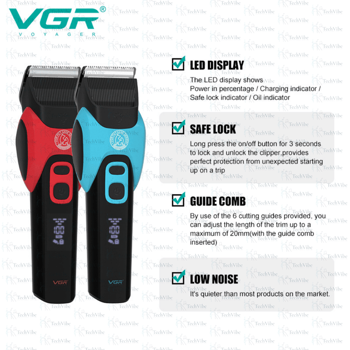 VGR Professional Pet Clipper For Dogs, Cats & All Animals - TechVibe