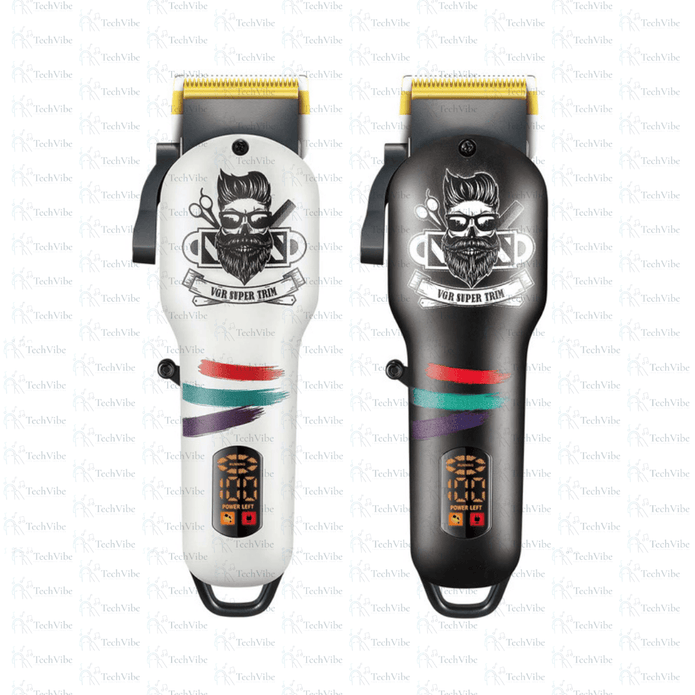 VGR Salon Series Professional Digital Display Cordless Hair Clipper With Taper Lever Hair Cutter Kit Grooming - TechVibe