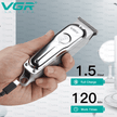 VGR Turbo Speed Dual Speed Zero Adjustable Cordless Professional Rechargeable Hair Trimmer Metal Barber - TechVibe