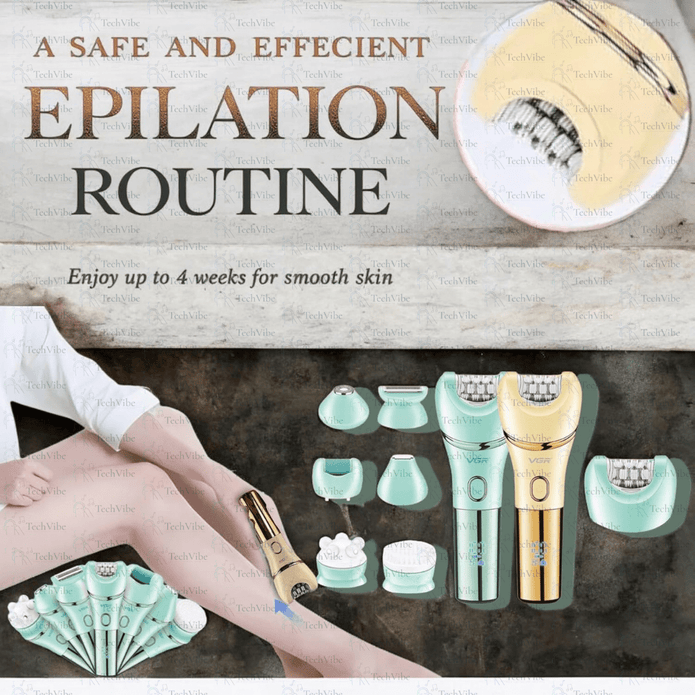 VGR Waterproof 7 In 1 Ladies Care Kit Hair Removal Kit Facial Massage Kit Epilator - TechVibe