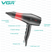 VGR Women'S 2200 - 2600W Electric Professional Hair Dryer, Powerful - TechVibe