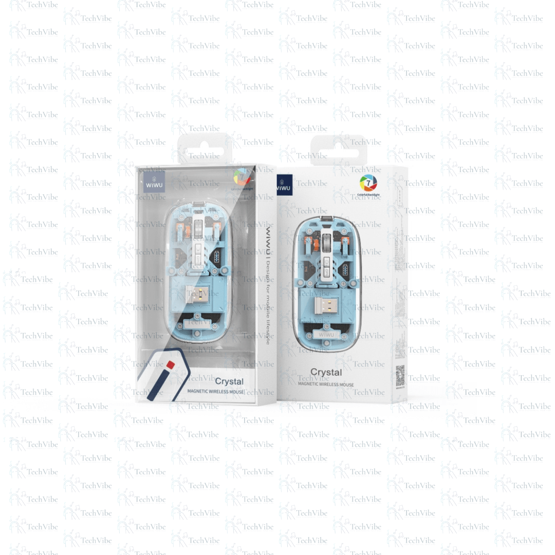 WIWU Crystal Transparent Magnetic Wireless Mouse - TechVibe
