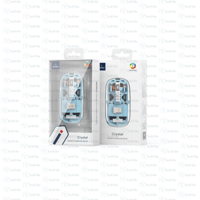 WIWU Crystal Transparent Magnetic Wireless Mouse - TechVibe