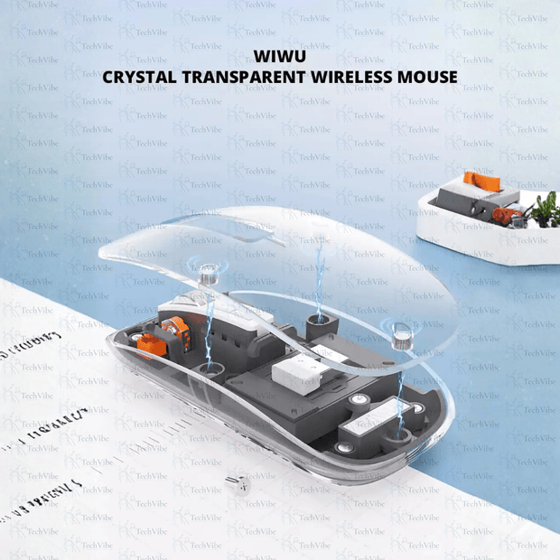 WIWU Crystal Transparent Magnetic Wireless Mouse - TechVibe