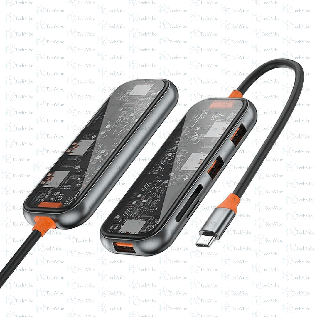 WIWU Transparent 5 In 1 Cyber Usb - C Hub - TechVibe