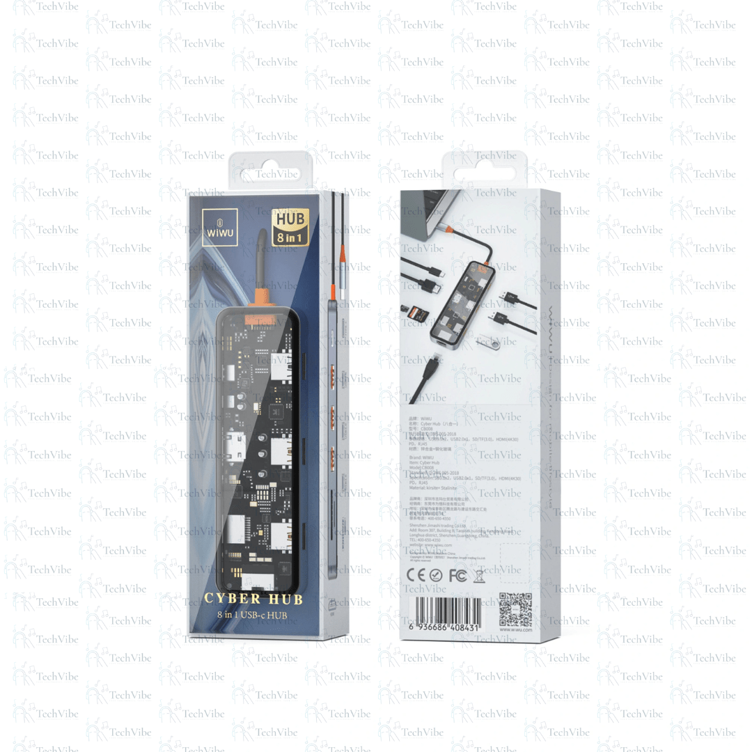 WIWU Transparent 5 In 1 Cyber Usb - C Hub - TechVibe