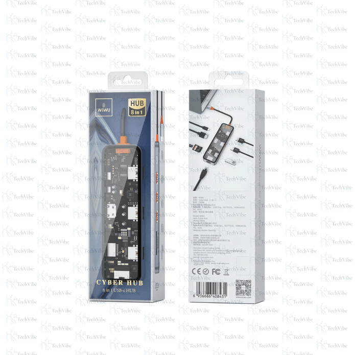 WIWU Transparent 5 In 1 Cyber Usb - C Hub - TechVibe