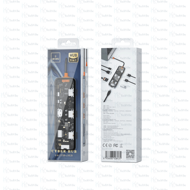 WIWU Transparent 5 In 1 Cyber Usb - C Hub - TechVibe